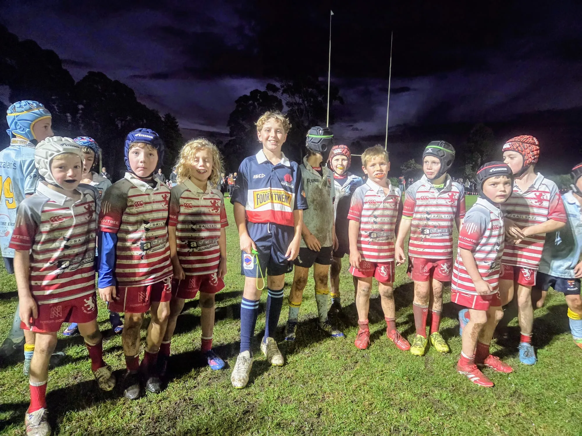 A well-earned muddy afternoon at the junior rugby